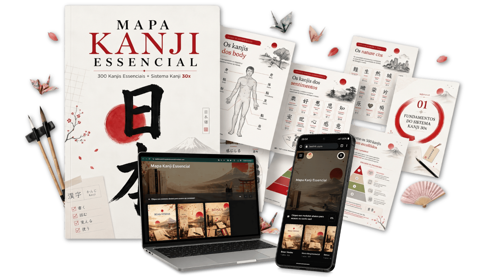 Mapa Kanji Essencial — Sistema Kanji 30x